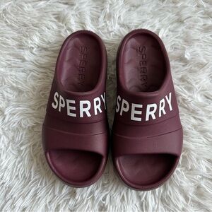 Sperry Mens Windward Float Slide Maroon New In Box Size 4